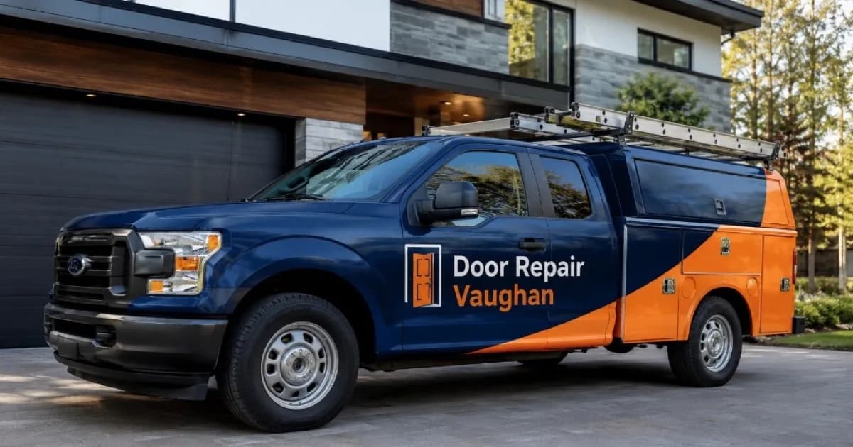 Door repair service vehicle serving Vaughan, Ontario