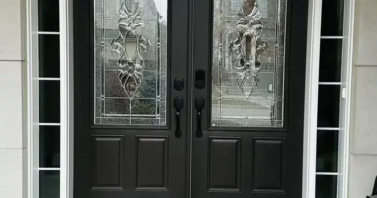 Front door weather sealing on a home in Vaughan, Ontario